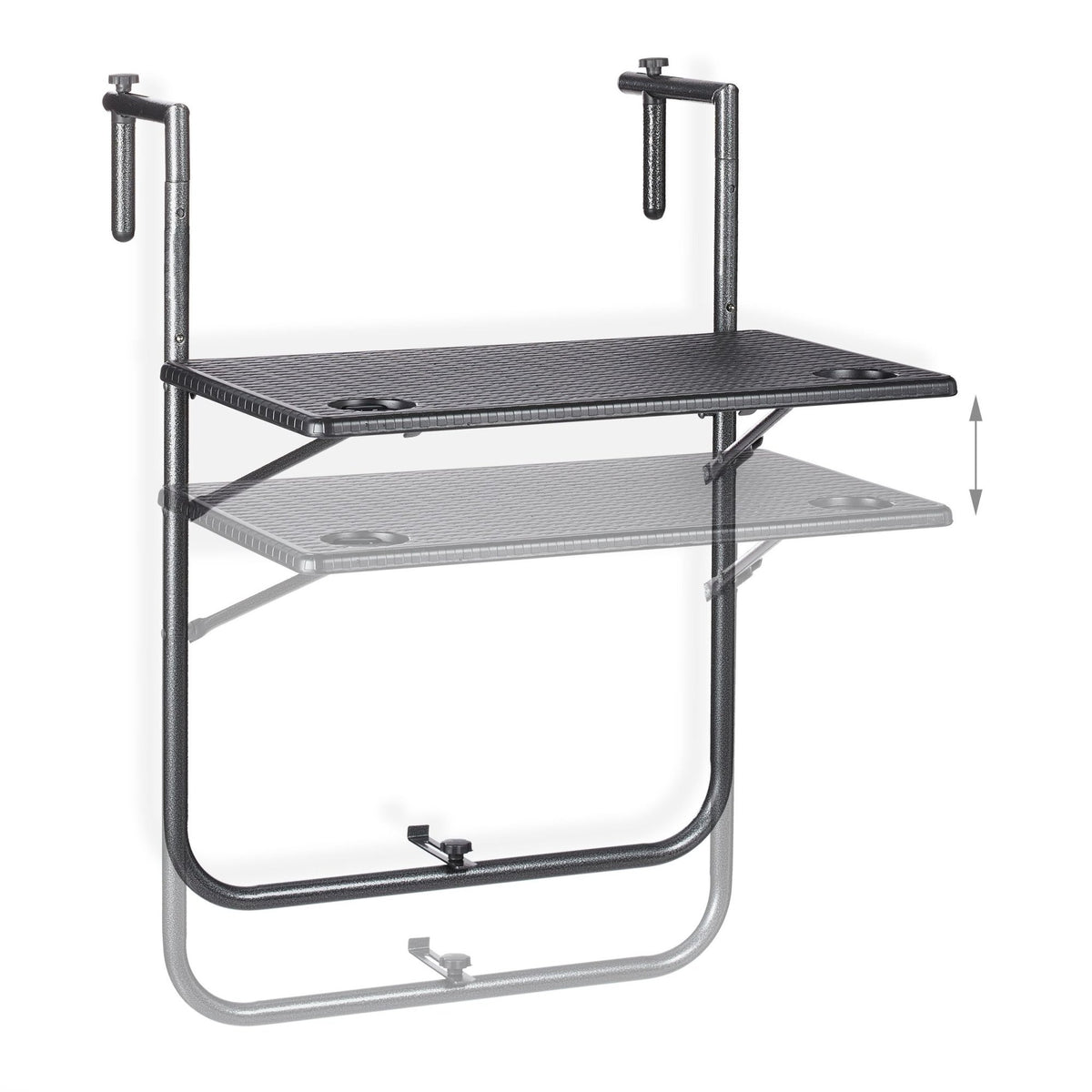Balcony table foldable black