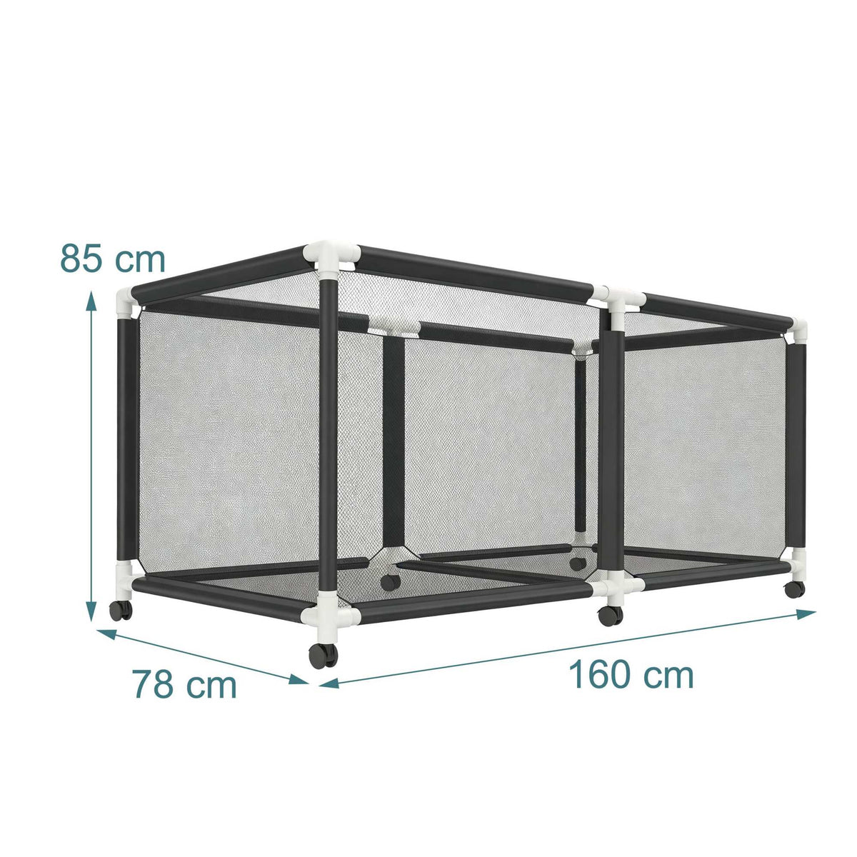 Ball Storage Cart, Mesh Basket, 4 Swivel Casters With Brakes