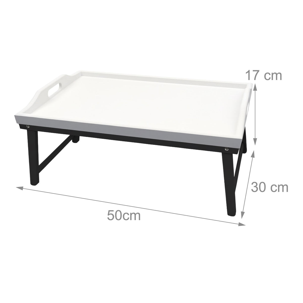 Bamboo Bed Tray with Foldable Legs and Side Handles
