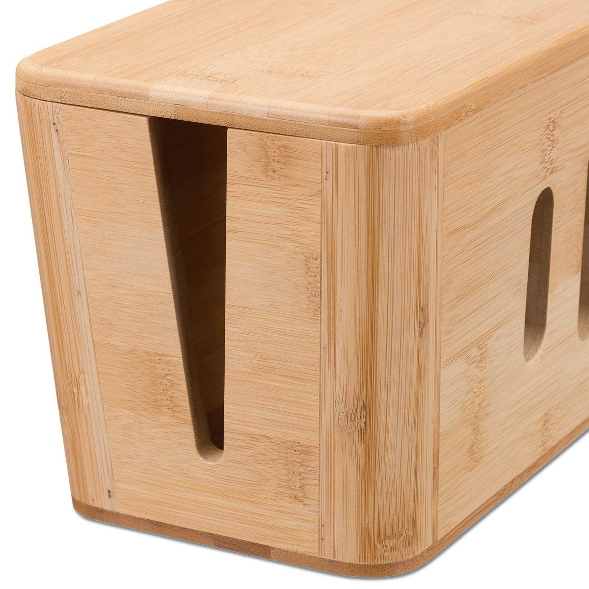 Bamboo Cable Management Box for Power Strips