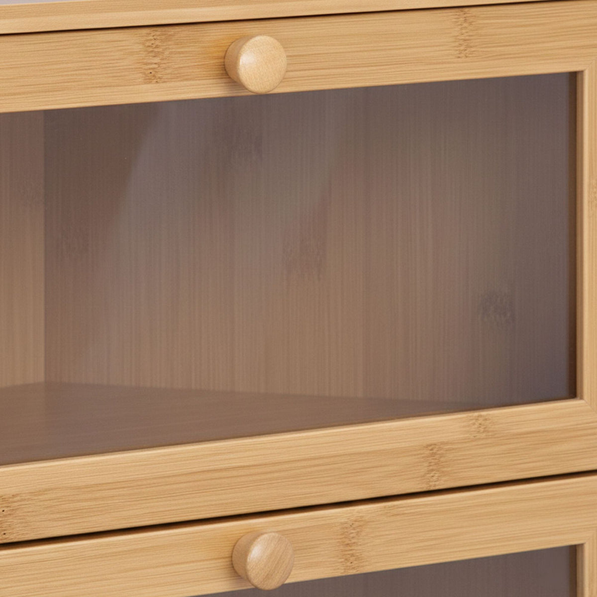 Bamboo Corner Bread Bin, 2-Tier Storage