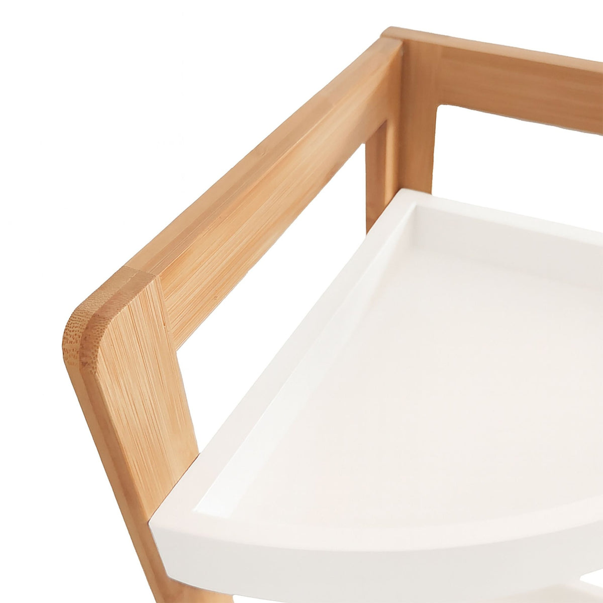 Bamboo Corner Shelf with Racks – Space-Saving Design