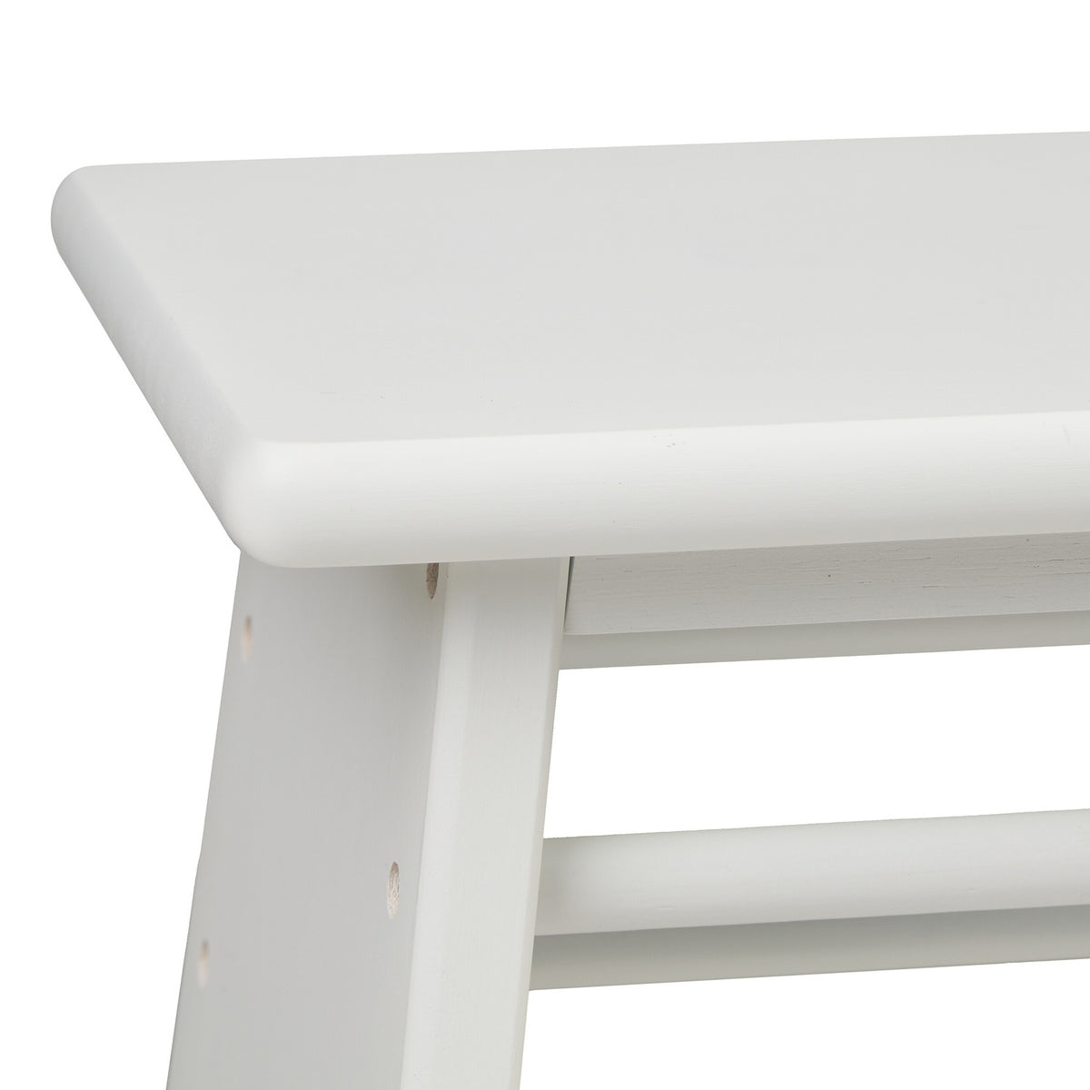Bamboo Footstool – White, Durable, Multi-Purpose