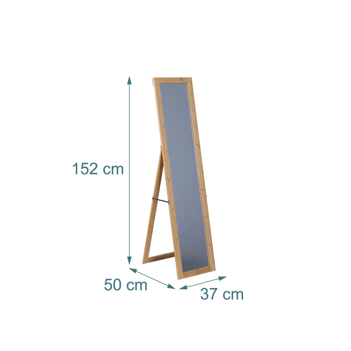Bamboo Framed Full-Length Mirror – Wall & Floor Use