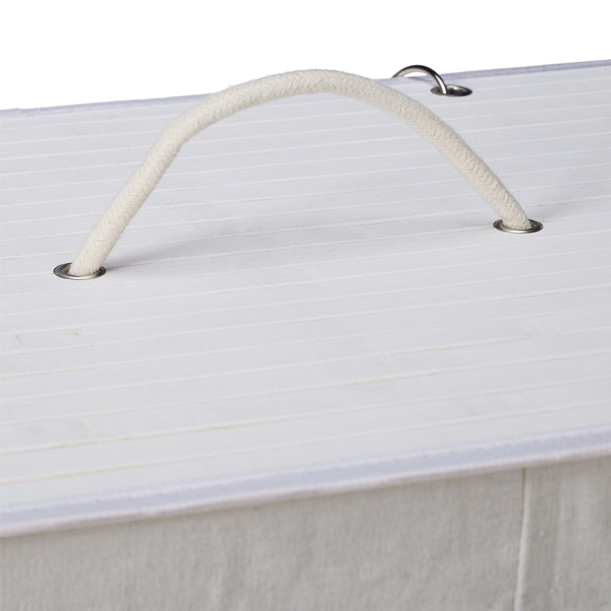 Bamboo Laundry Bin with Lid and Removable Bag