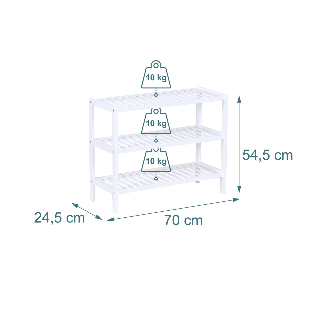 Bamboo Shoe Rack – 3-Tier, Space-Saving Design
