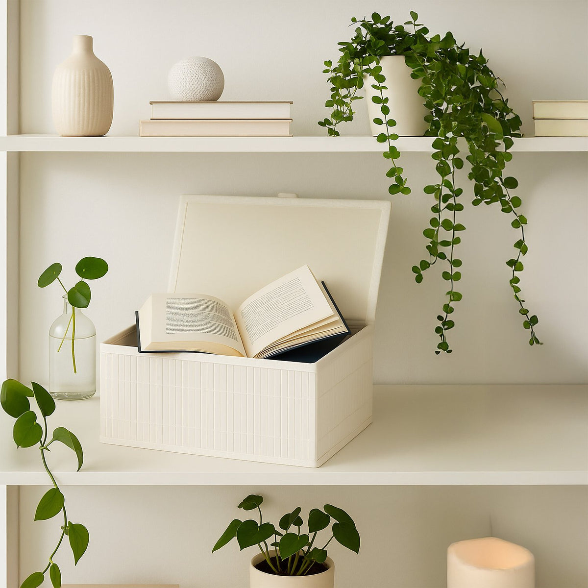 Bamboo Storage Boxes Set of 2 – Multipurpose, Lidded