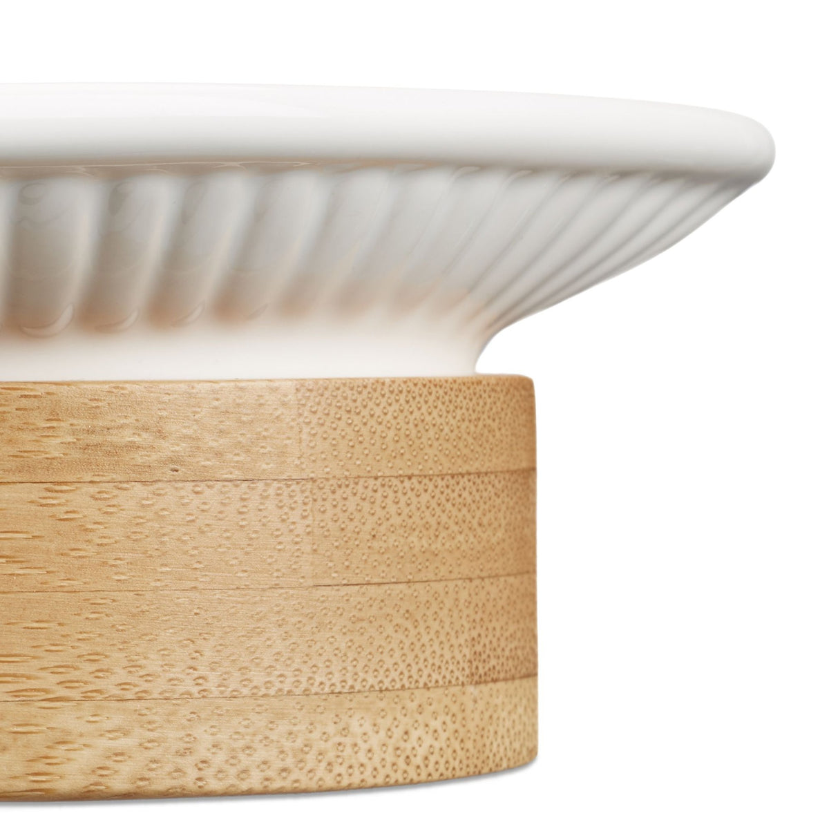 Bamboo and ceramic bathroom set