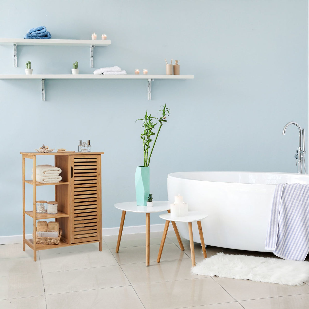 Bamboo bathroom cabinet