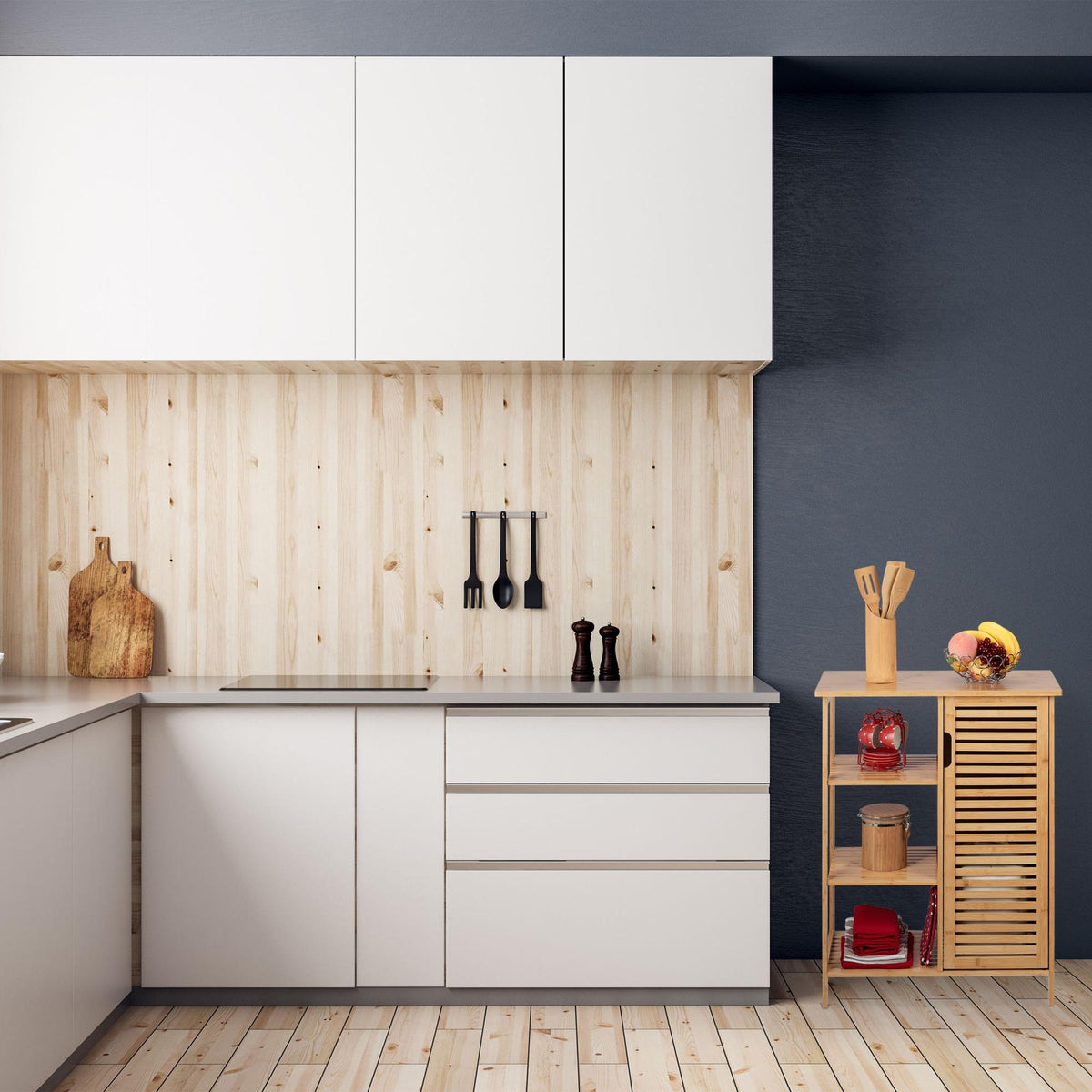 Bamboo bathroom cabinet