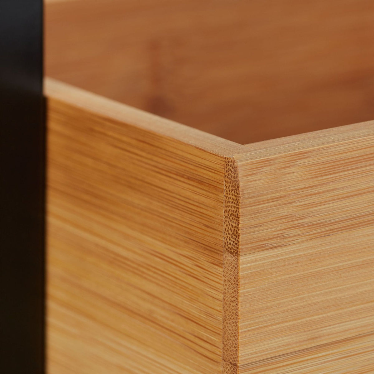 Bamboo bathroom shelf with 3 compartments