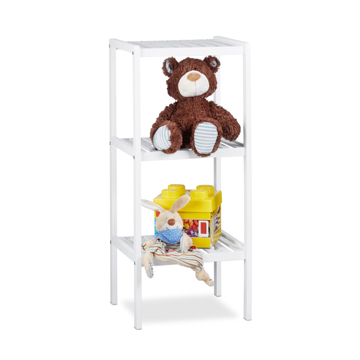 Bamboo bathroom shelf with 3 shelves