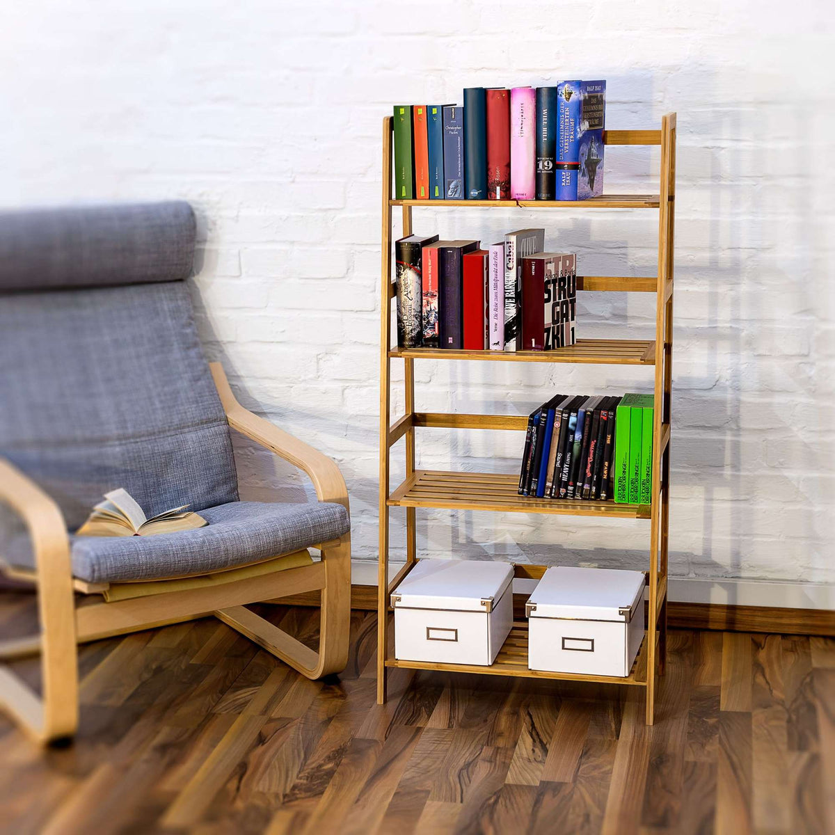 Bamboo bookshelf