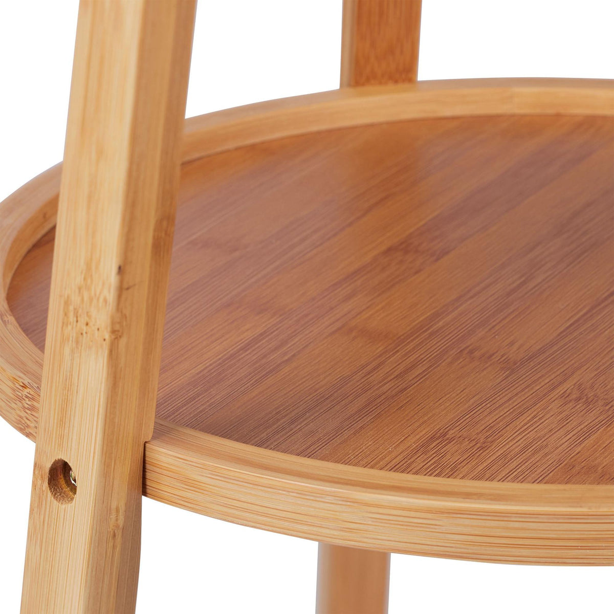 Bamboo clothes hanger with shelves