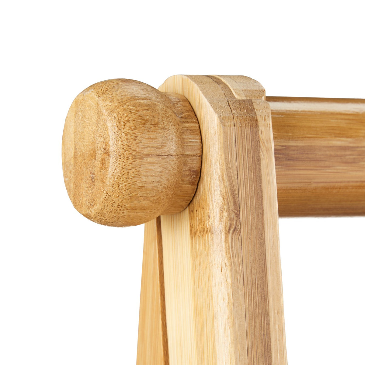 Bamboo clothes rack on wheels large