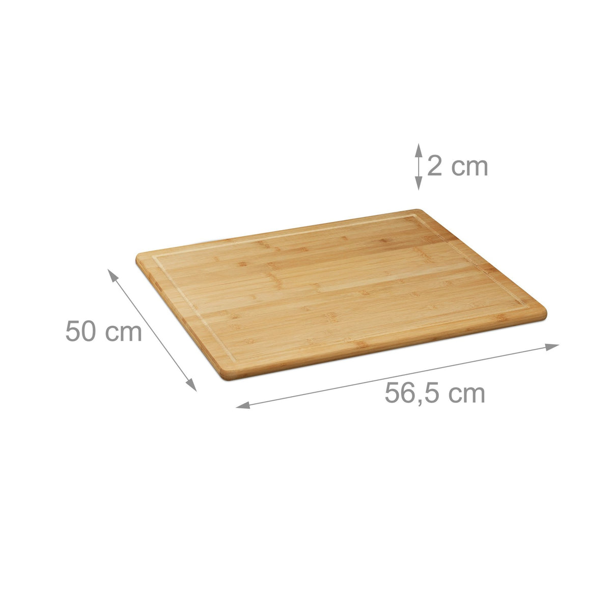 Bamboo cutting board with notch