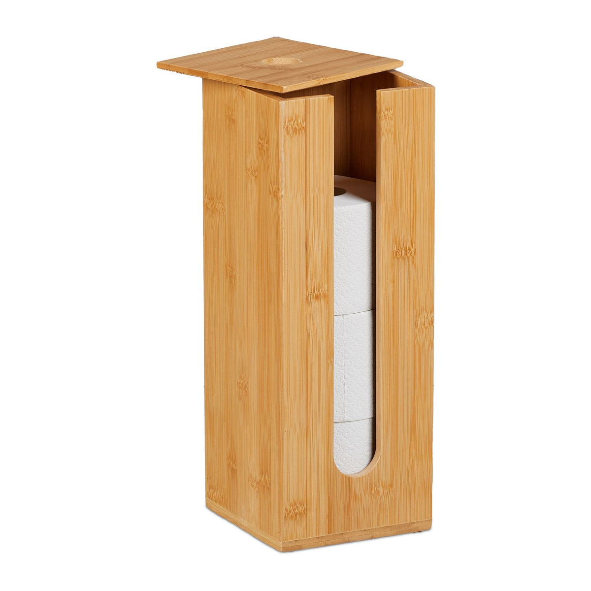 Bamboo holder for toilet rolls