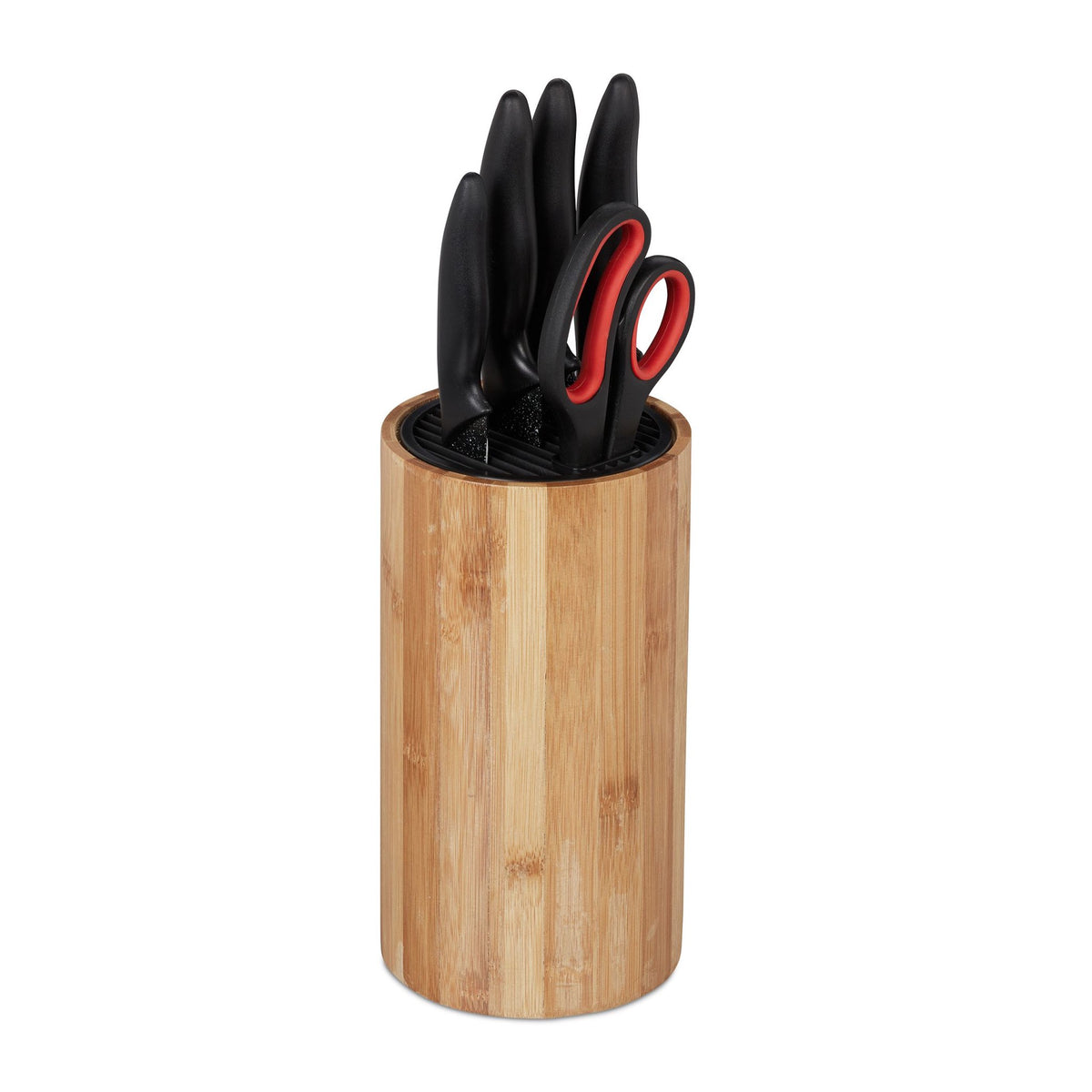 Bamboo knife block without knives
