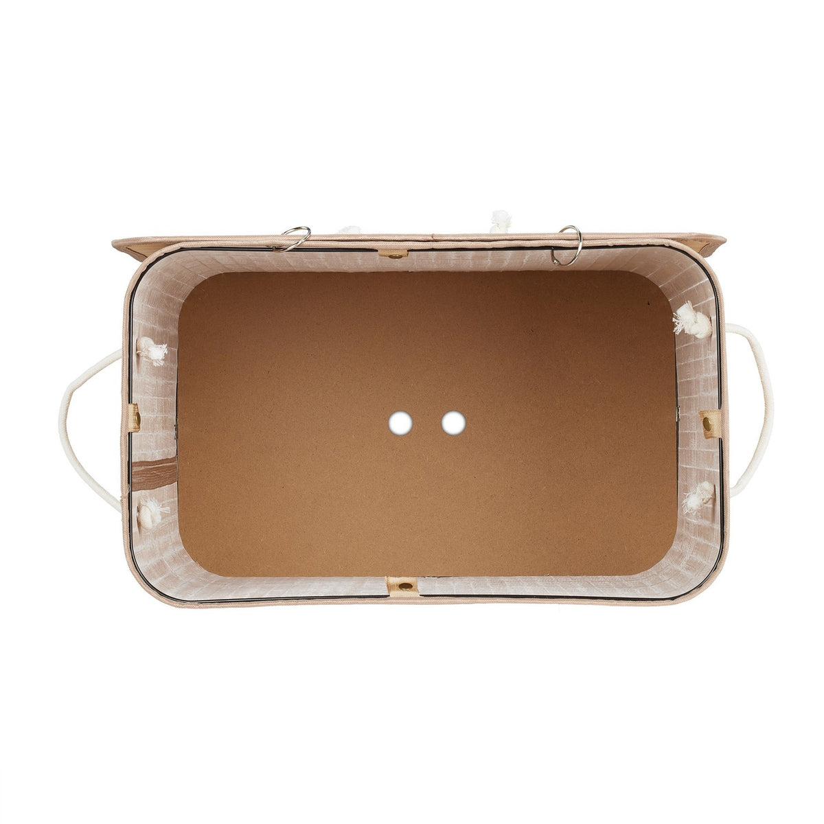 Bamboo laundry basket 2 compartments