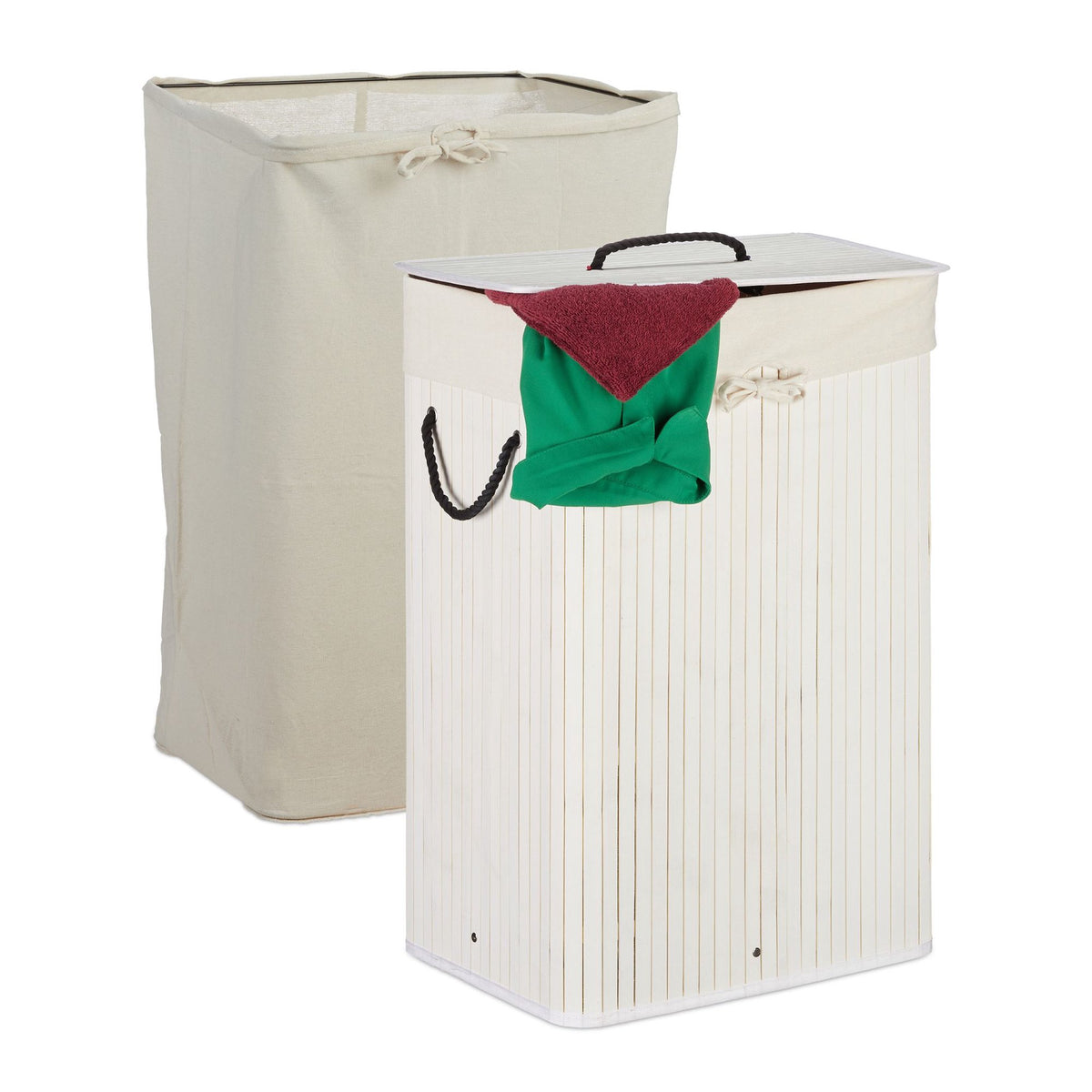Bamboo laundry basket