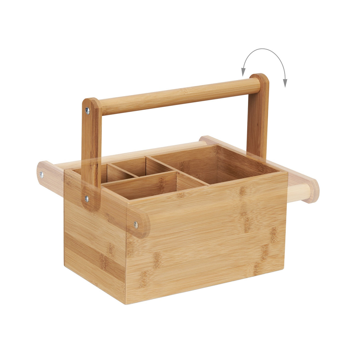 Bamboo organizer with handle