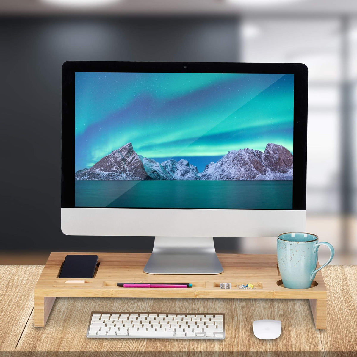 Bamboo screen stand