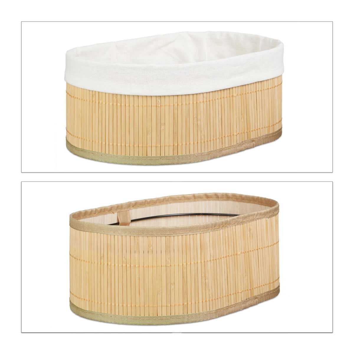 Bamboo shelf basket in three parts