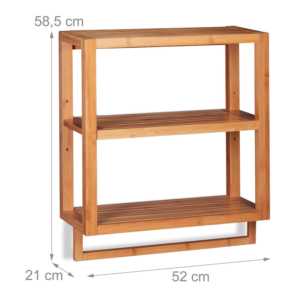 Bamboo shelf with 3 levels