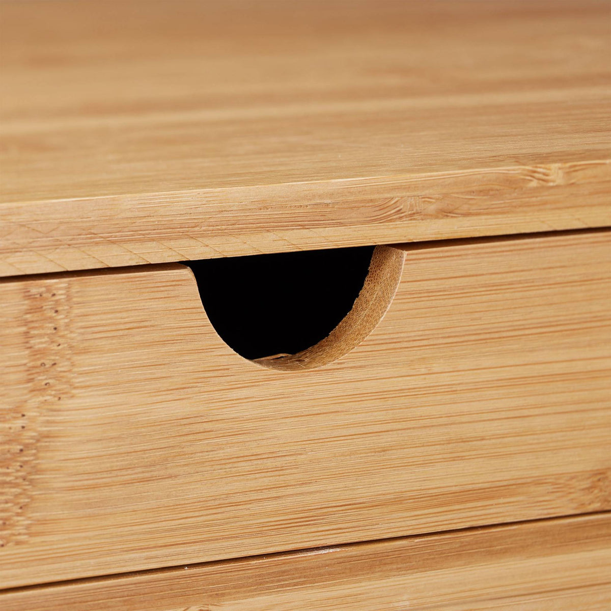 Bamboo side table with drawer