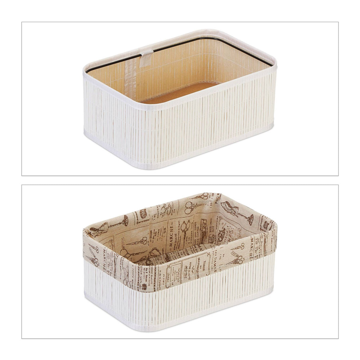 Bamboo storage basket - set of 3