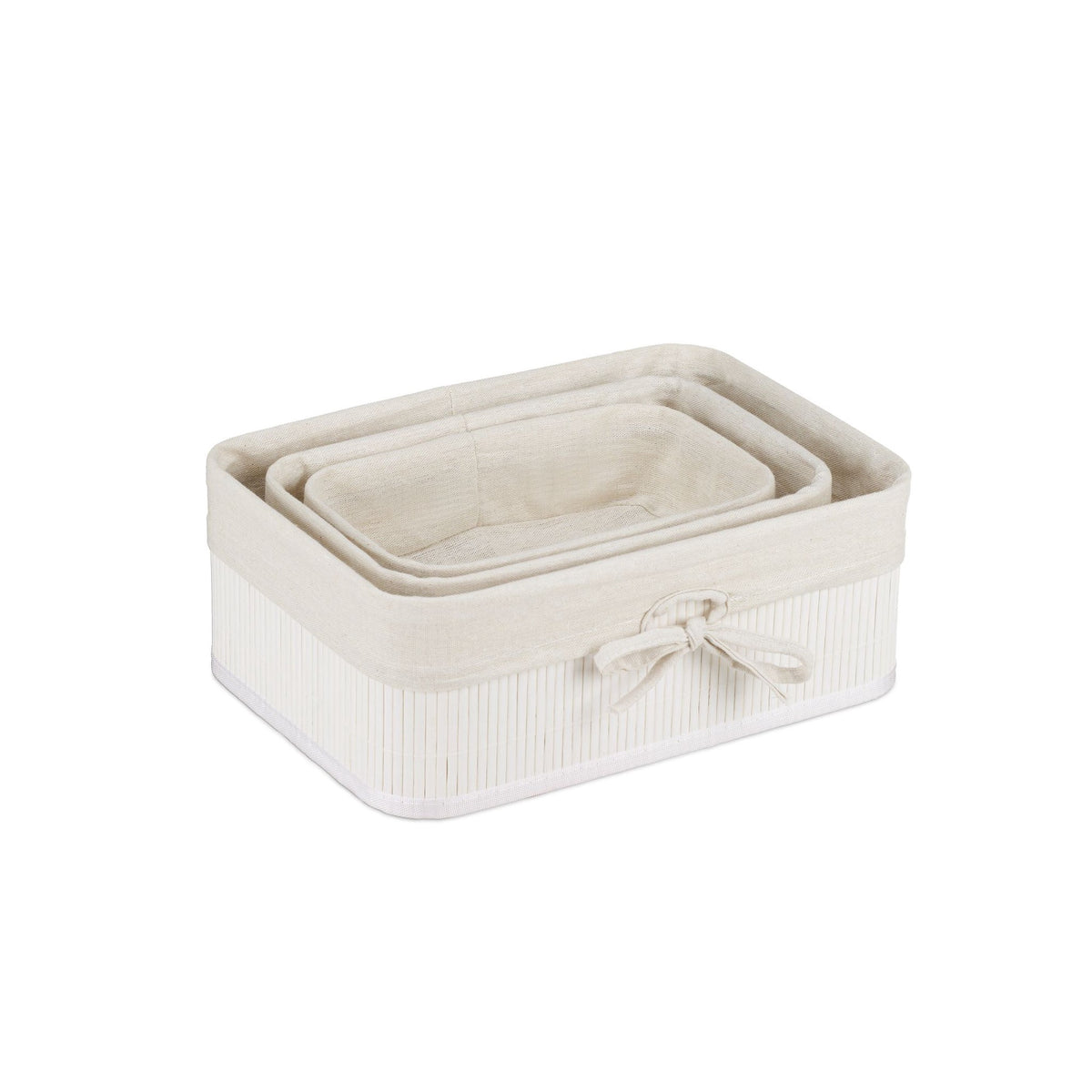 Bamboo storage baskets set of 3