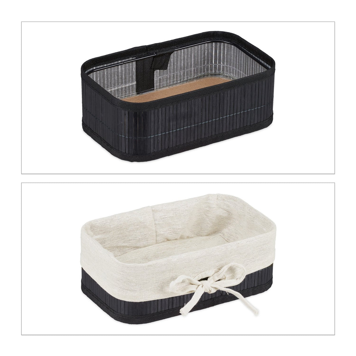 Bamboo storage baskets set of 3