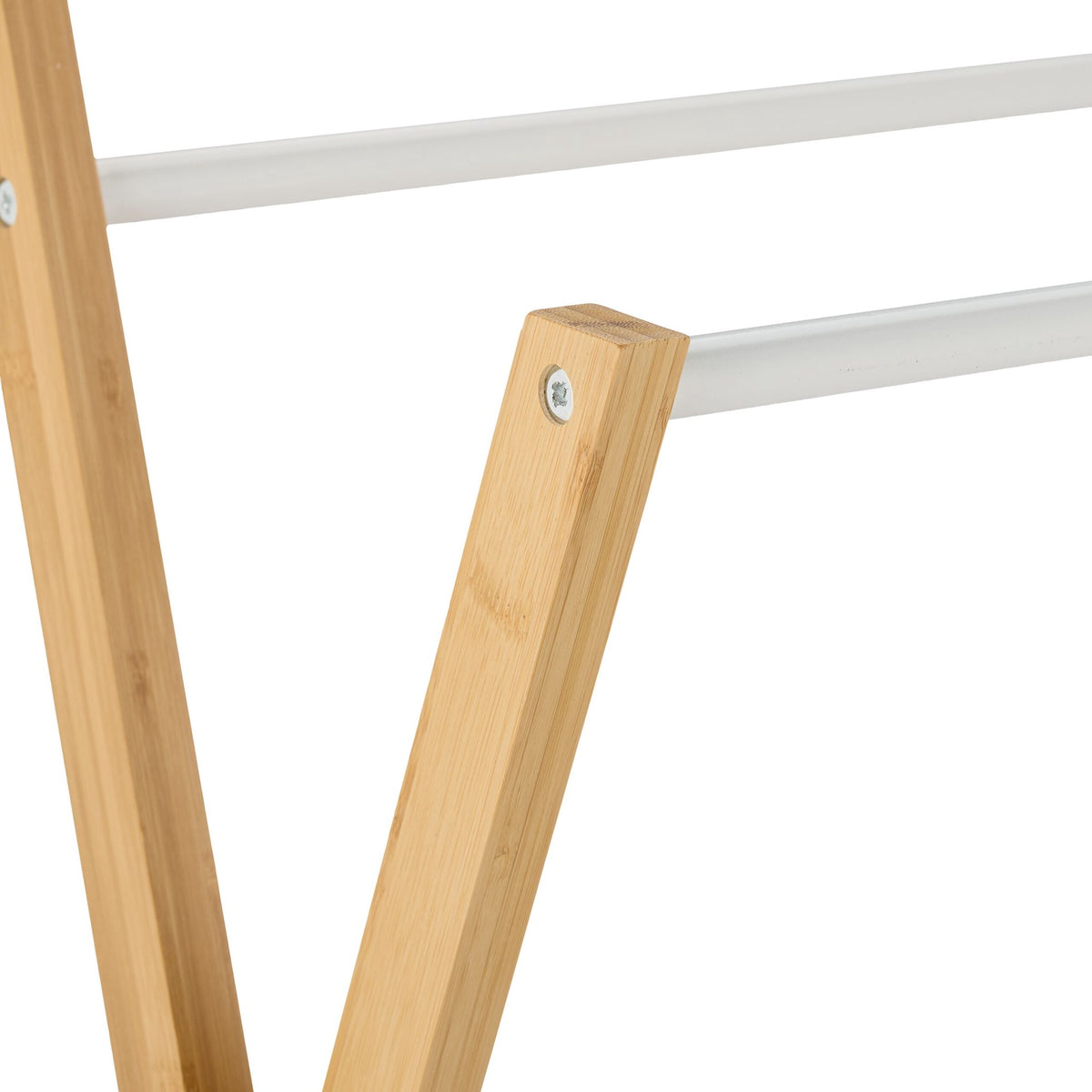 Bamboo towel rack with shelf