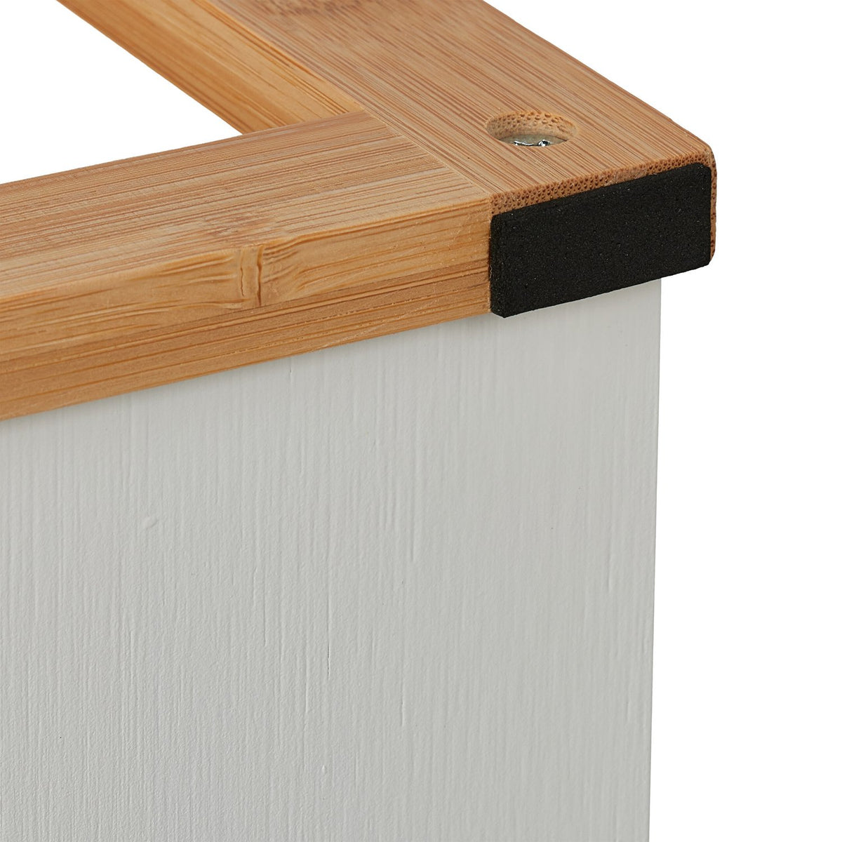 Bamboo towel rail with shelf