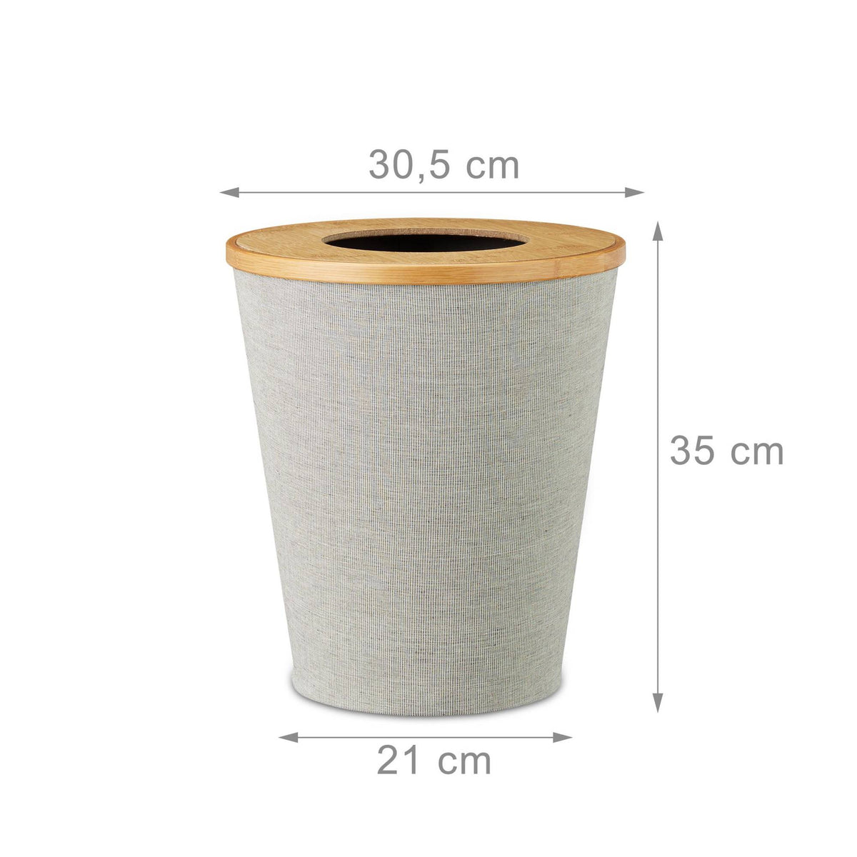 Bamboo trash can round