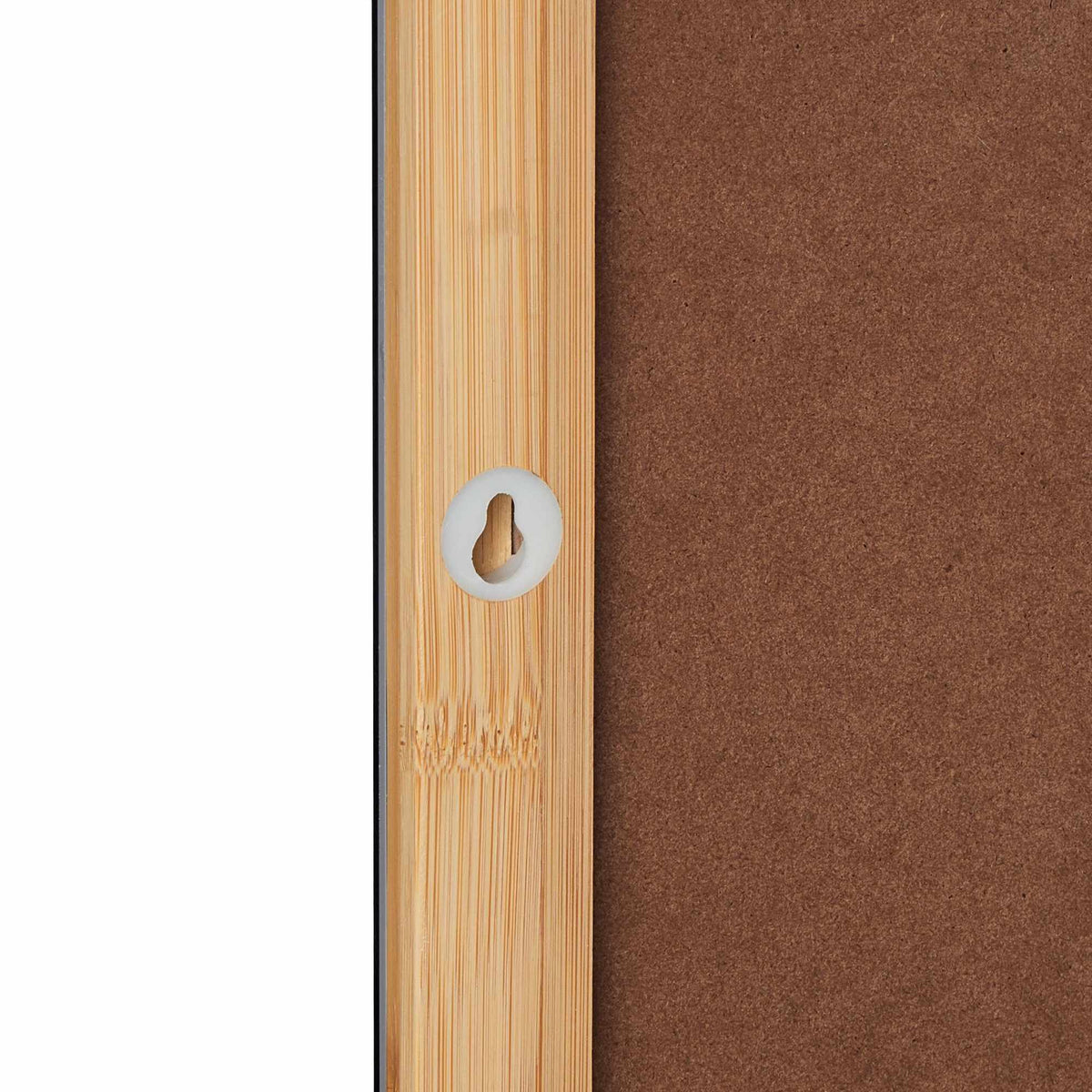 Bamboo wall mirror with shelf