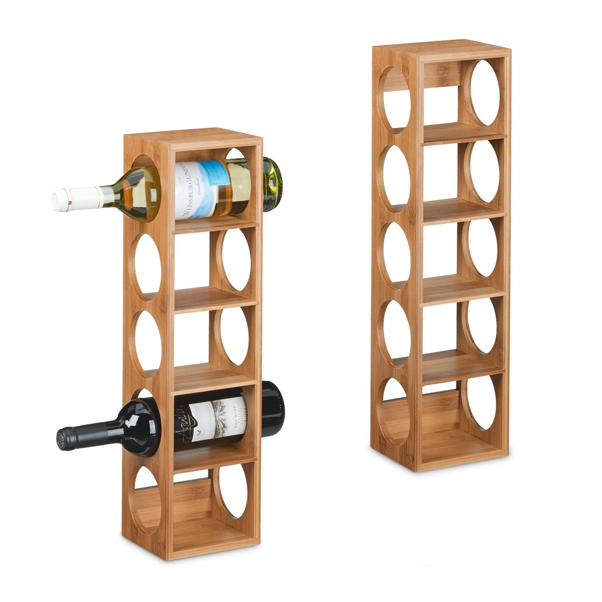 Bamboo wine rack - set of 2