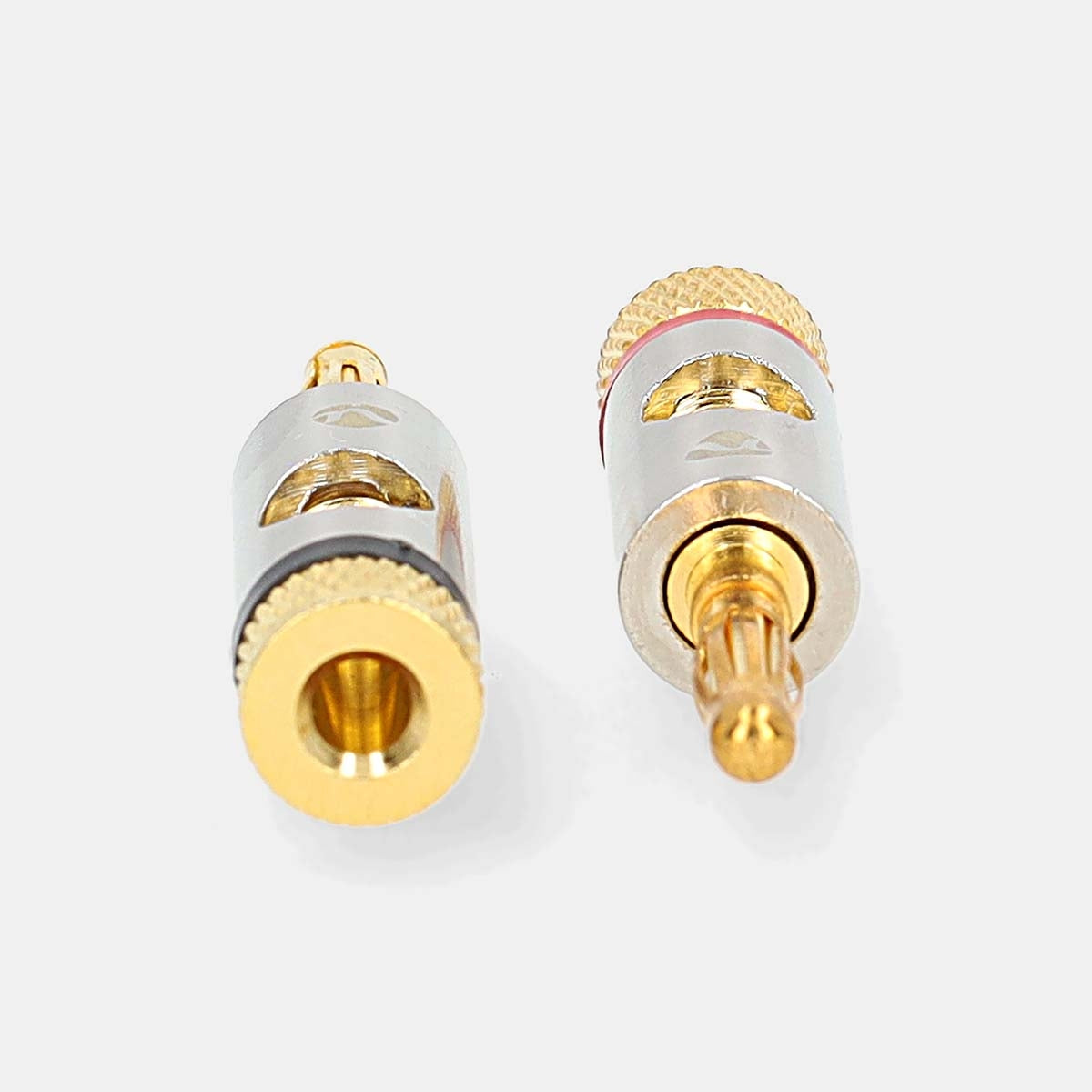 Banana Connector | Straight | Male | Gold Plated | Screw | Cable input diameter: 3.0 mm | Metal | Gold | 2 pcs. | Envelope