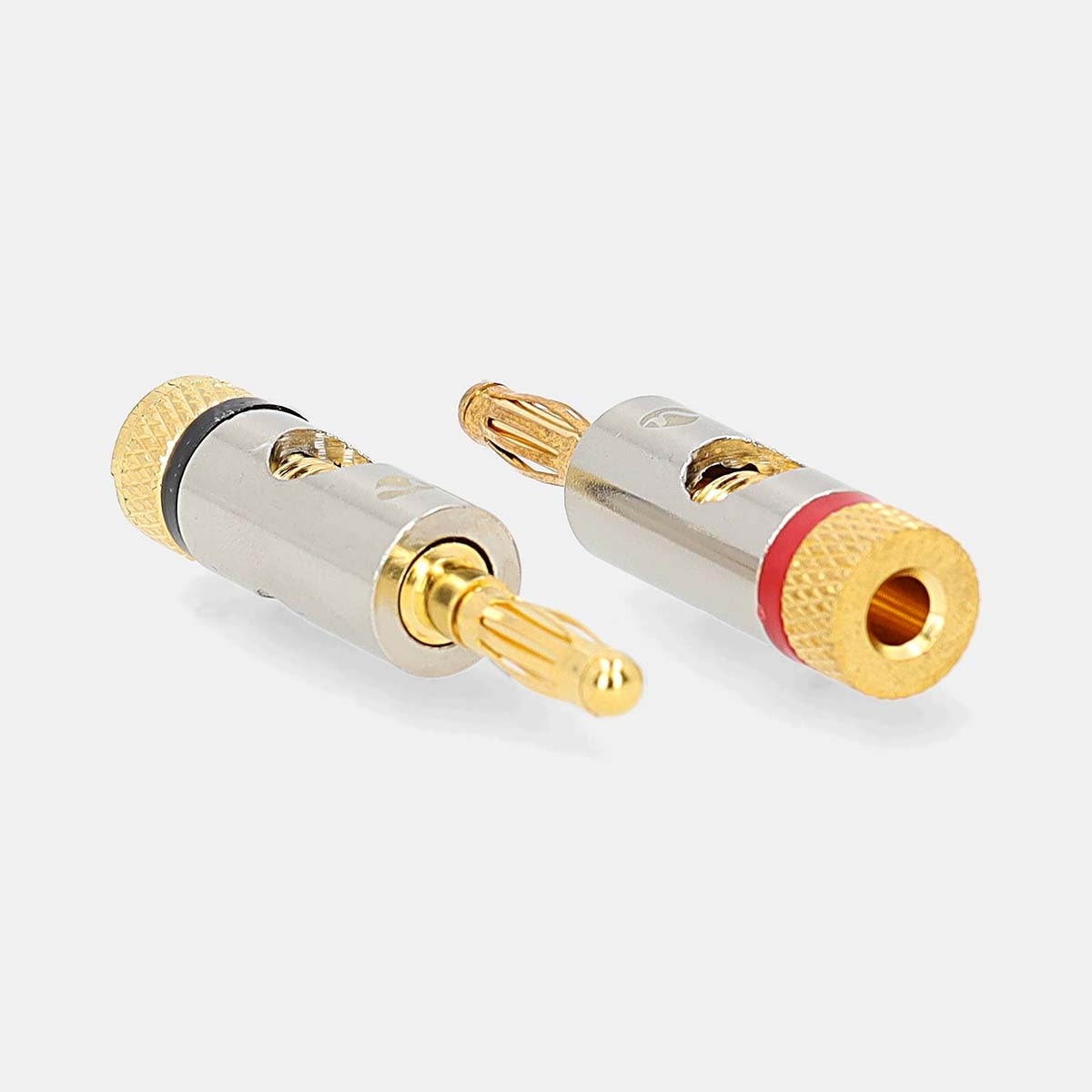 Banana Connector | Straight | Male | Gold Plated | Screw | Cable input diameter: 3.0 mm | Metal | Gold | 2 pcs. | Envelope