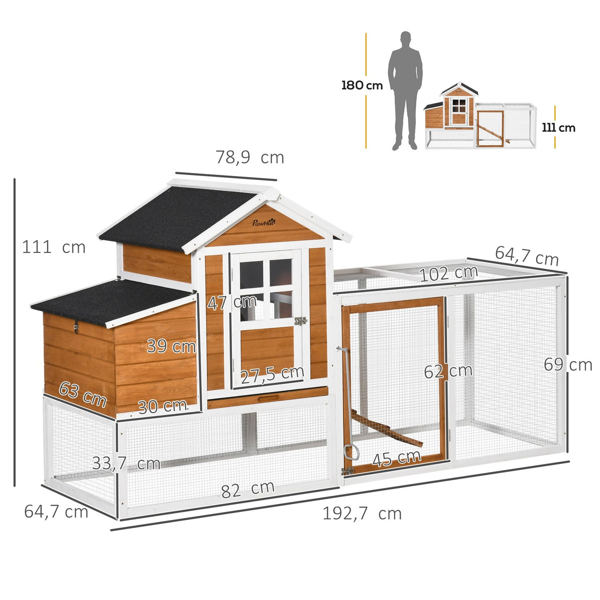 Bantam Chicken Coop Bantam House With Nesting Box Ramp Bantam Aviary With Run Asphalt Roof 2 Levels Xxl Winterproof Fir Wood Steel
