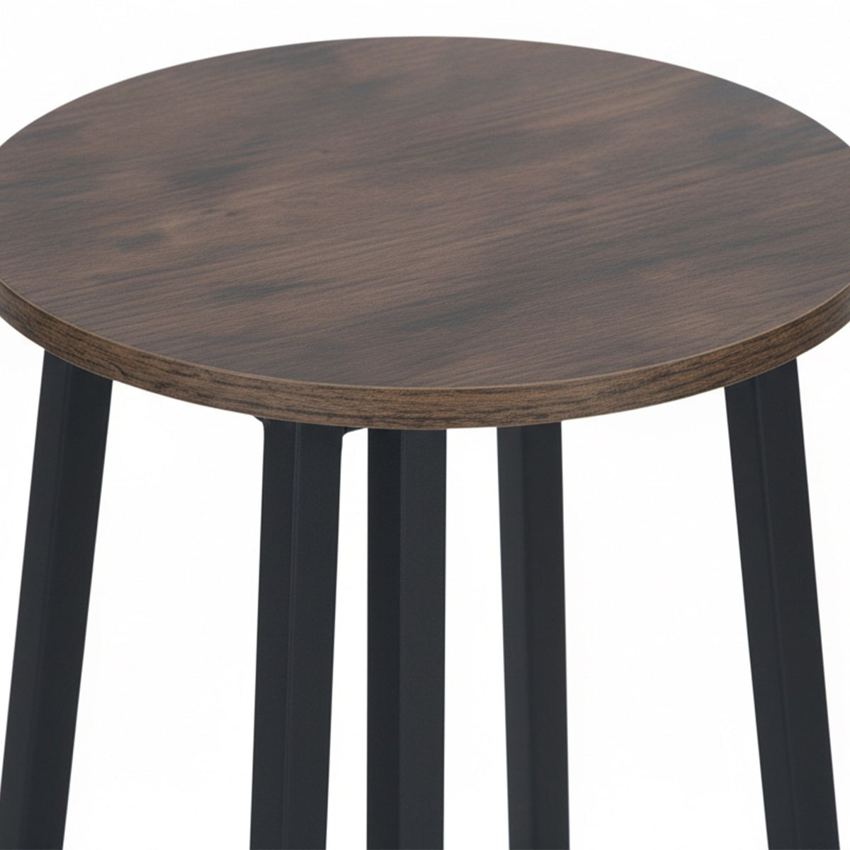 Bar Stools Set of 2, MDF Seat, Metal Frame