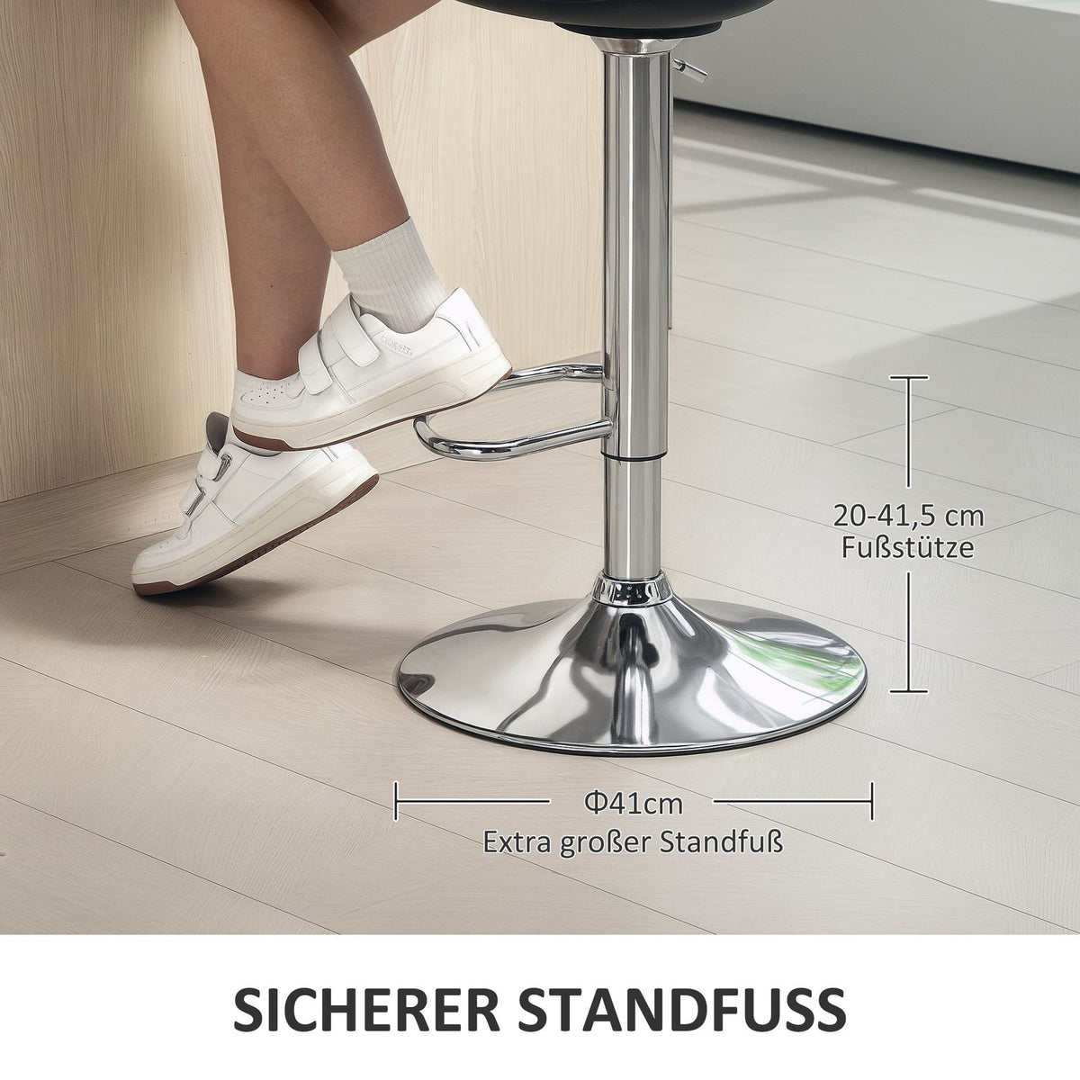 Bar Stools Set of 2, Padded Bar Chairs with Steel Frame, Backrest, Height-Adjustable Kitchen Chairs with Footrest, 360° Rotatable Counter Stool for Kitchen, Living Room, Dining Room, Faux Leather Black