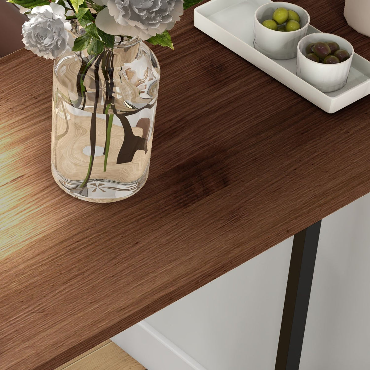 Bar Table, Bar Table, Counter Table With 3 Shelves, Bar Counter, Kitchen Table With Wood Look, Steel Frame, Brown, 120 X 40 X 105 Cm