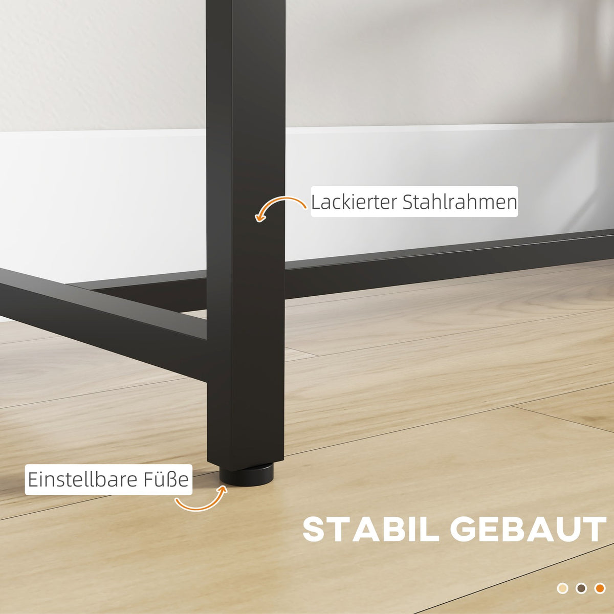 Bar Table, Bar Table, Counter Table With 3 Shelves, Bar Counter, Kitchen Table With Wood Look, Steel Frame, Brown, 120 X 40 X 105 Cm