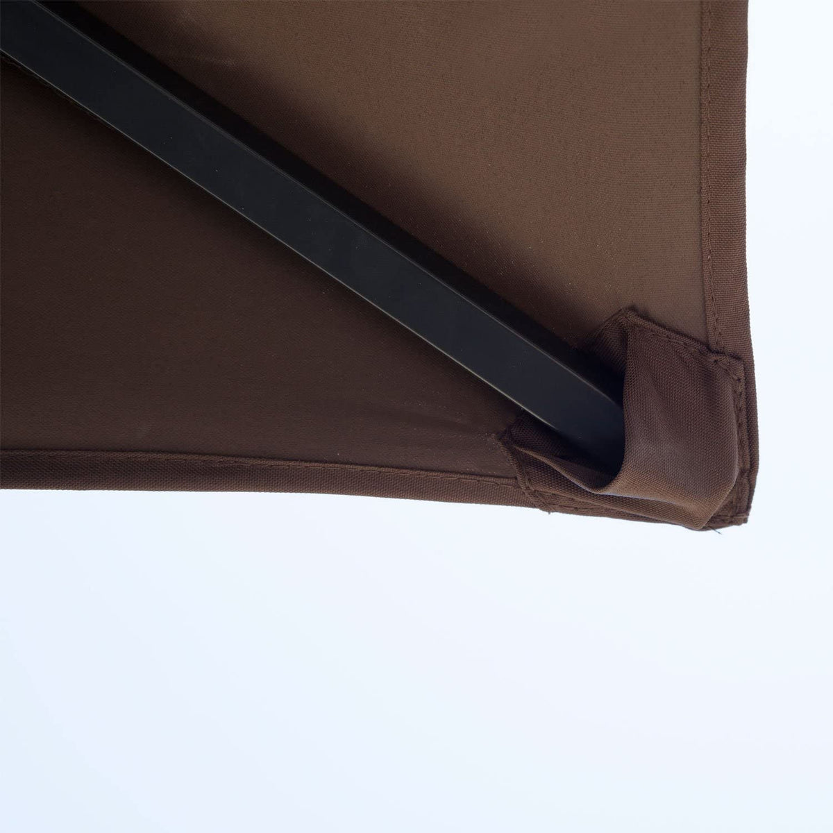 Barbecue Pavilion Garden Tent Flame-Retardant Double Roof Coffee Brown + Black 245X148X252Cm