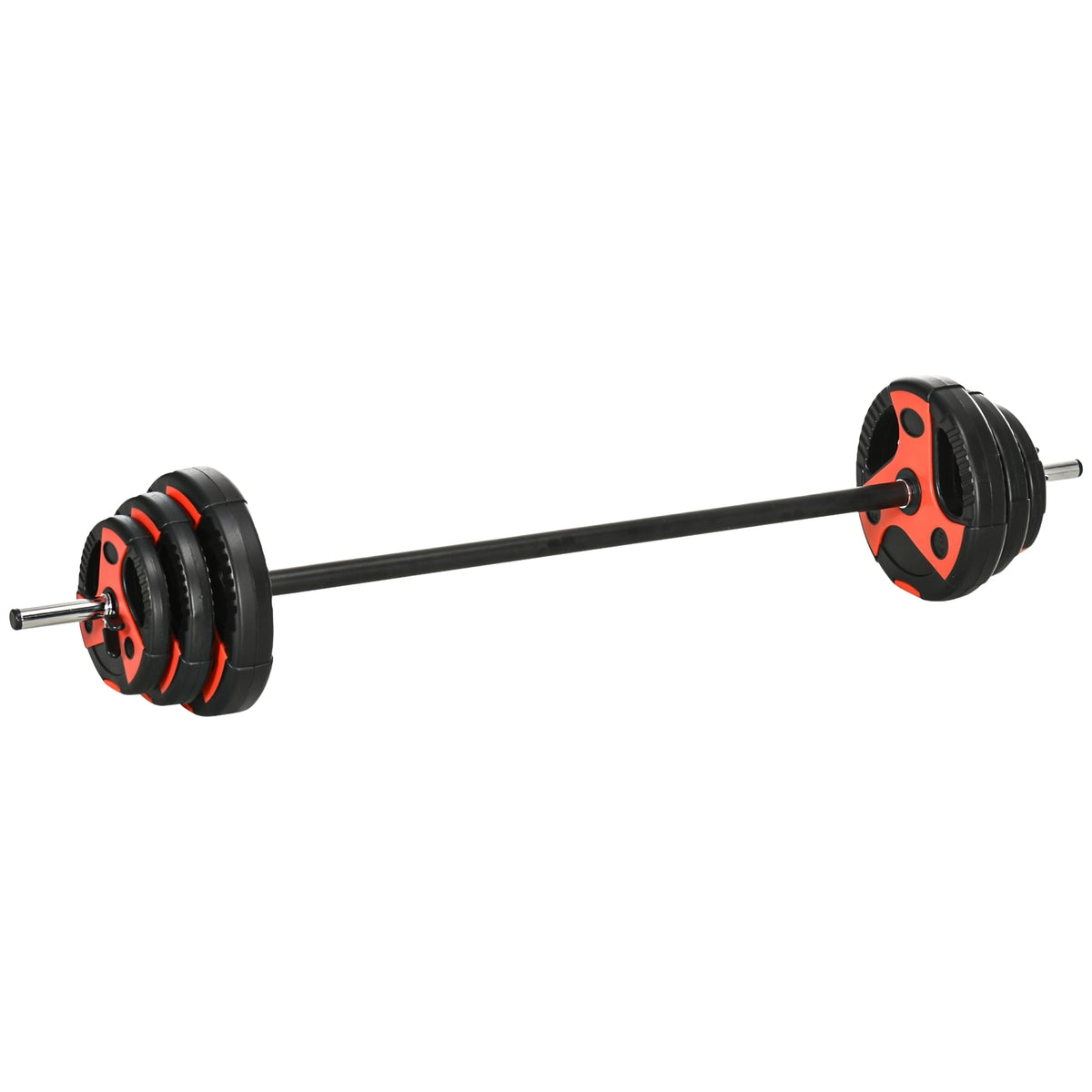 Barbell Set 20 Kg, Adjustable Dumbbell Set With Non-Slip Handle, Including 6 Weight Plates, Floor-Friendly Weight Lifting For Exercise Bikes