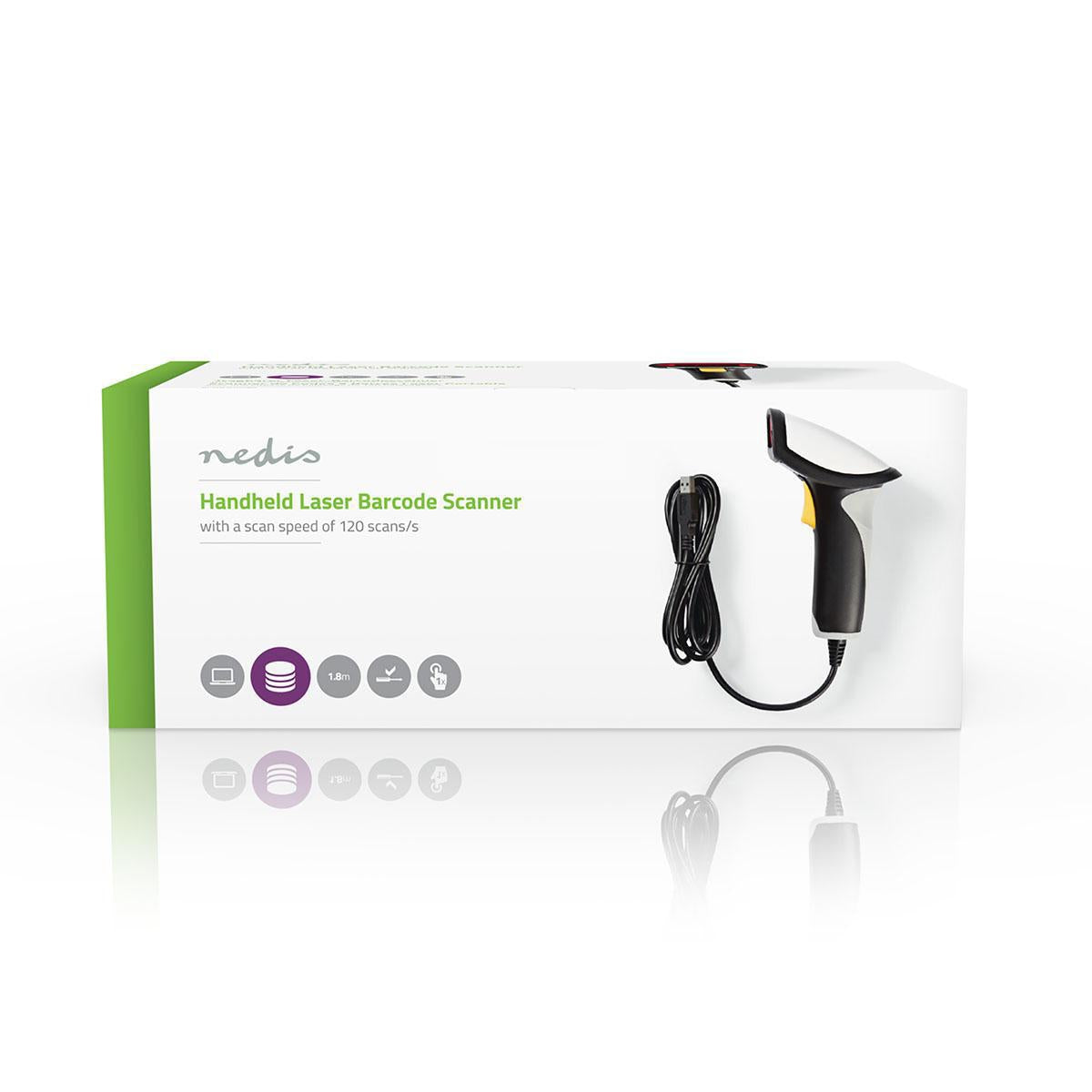 Barcode Scanner | Laser | USB | 1D Linear | USB Powered | USB 2.0