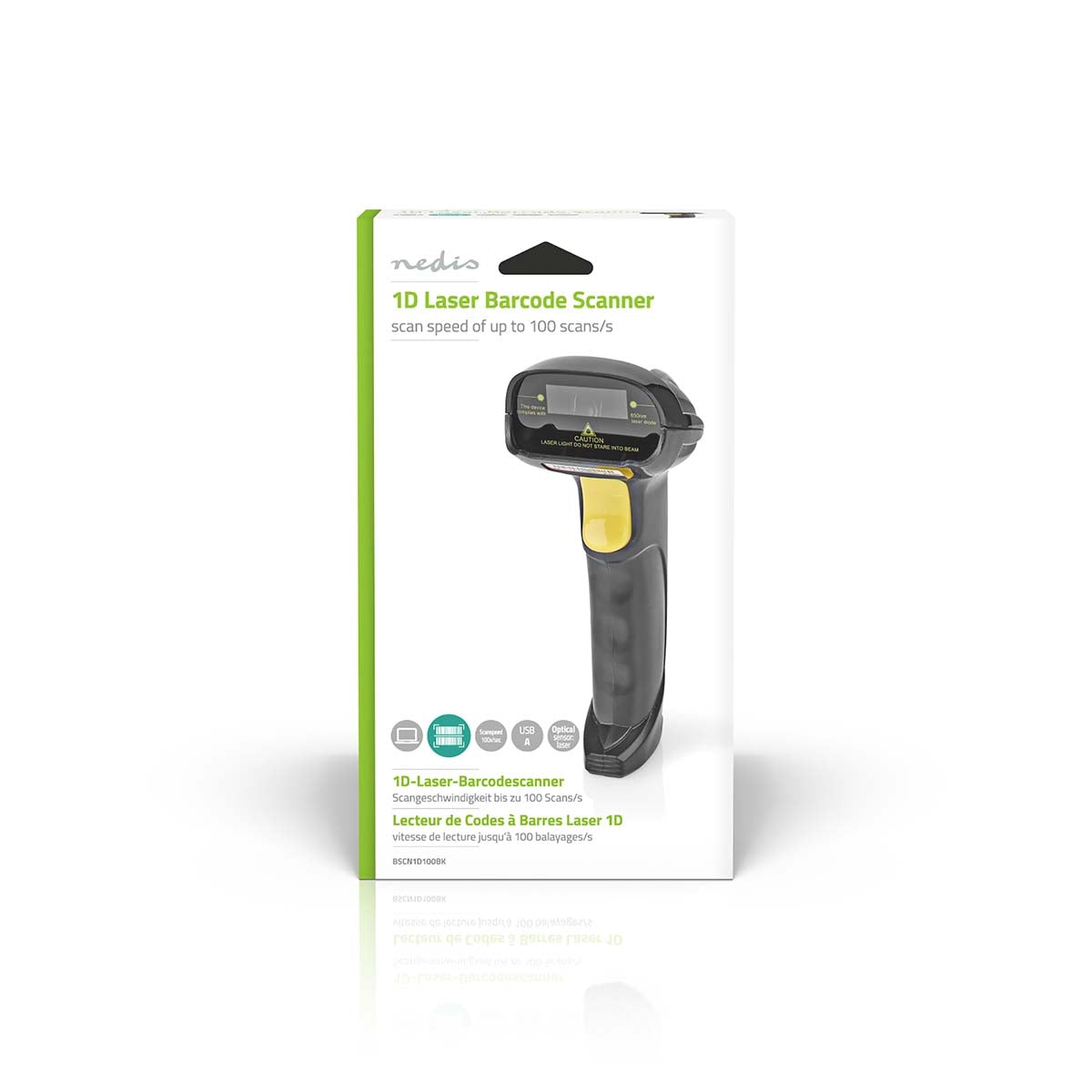 Barcode Scanner | Laser | Wire bound | 1D linear | USB Power | USB 2.0