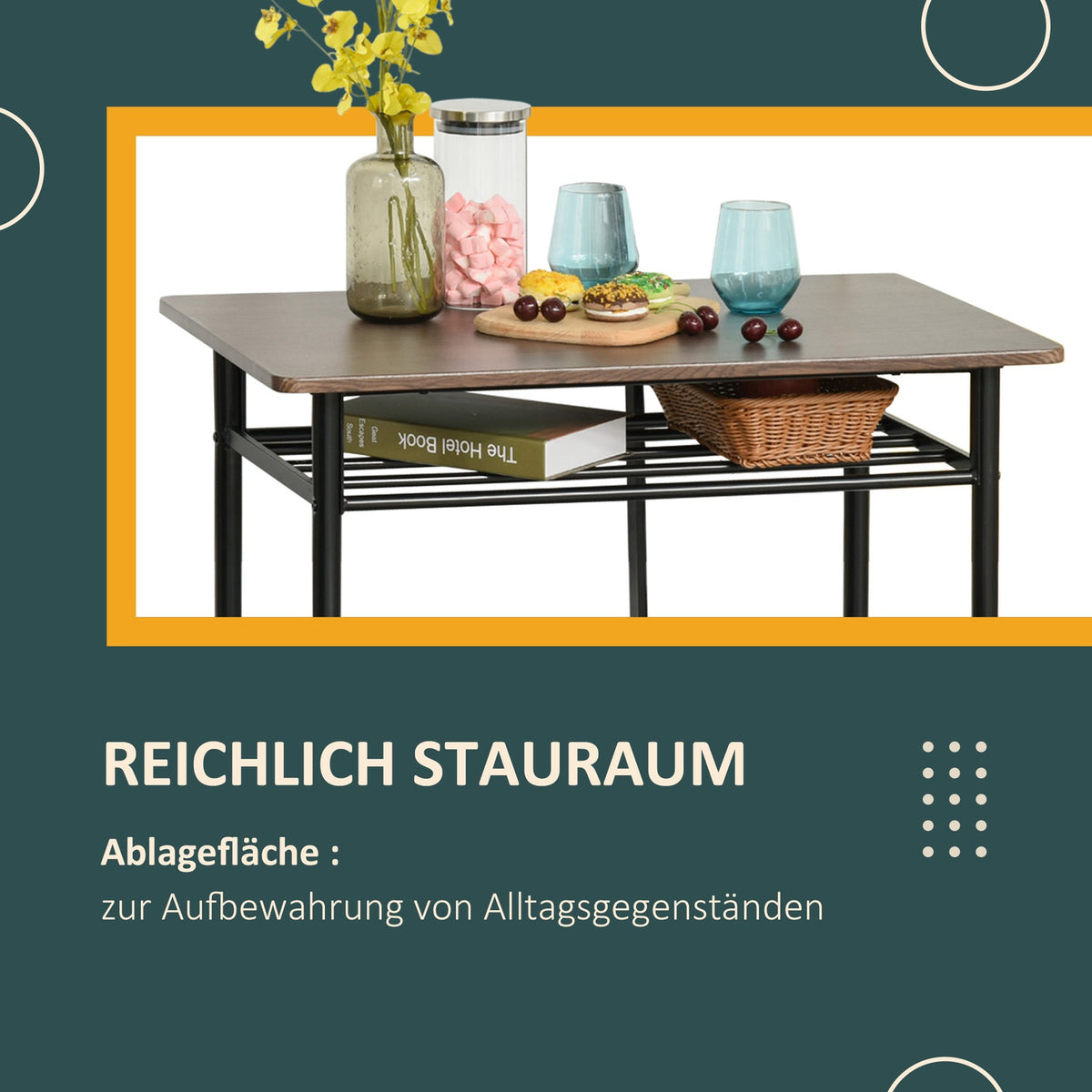 Bar table set 3-piece dining table with 2 bar stools dining group kitchen table and chairs bar table and bar stool with storage shelf metal 80 x 50 x 90 cm black