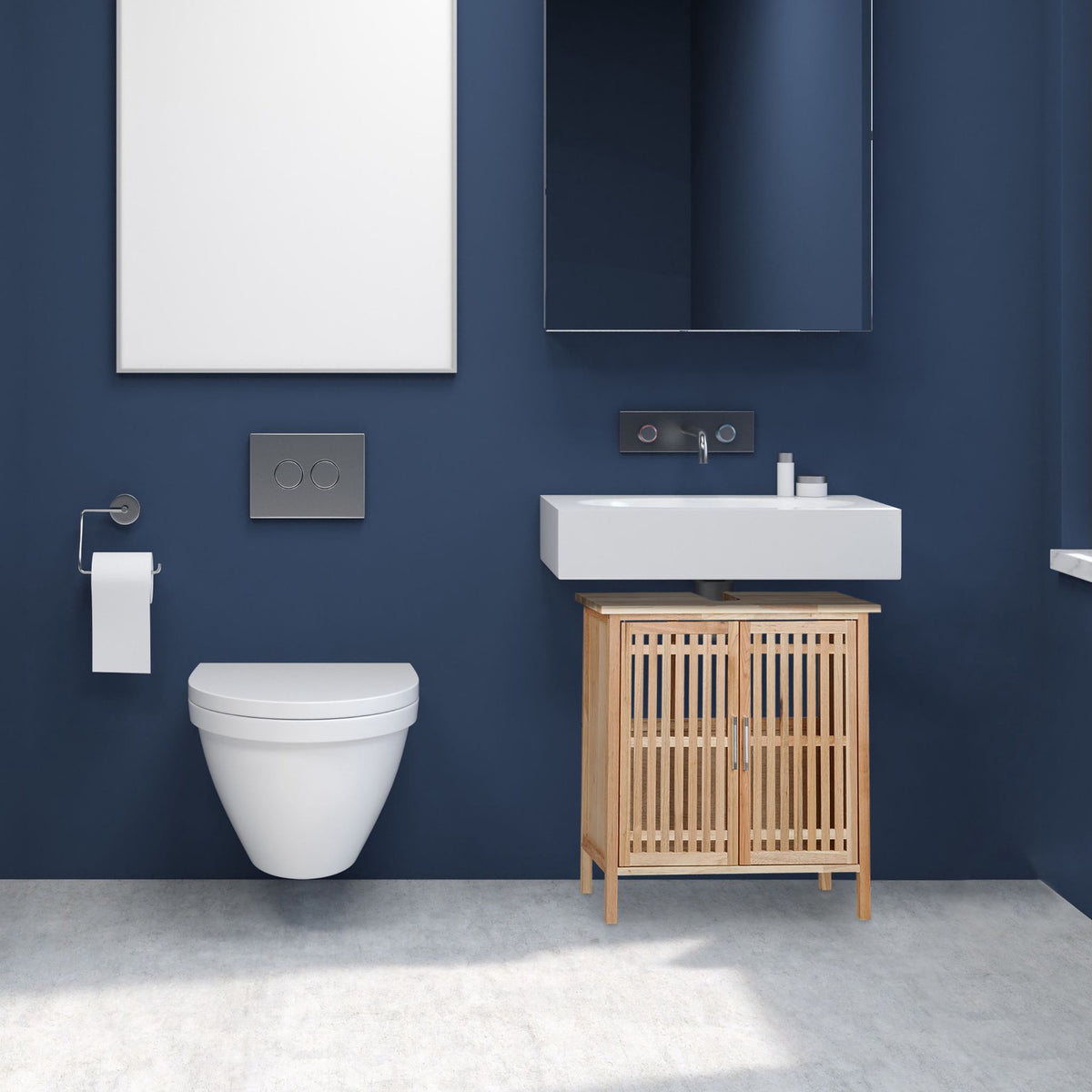 Base cabinet for standing washbasin